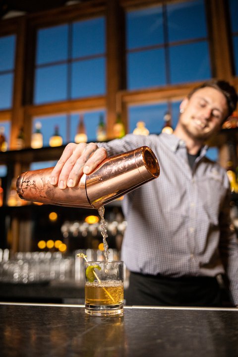 making cocktails
